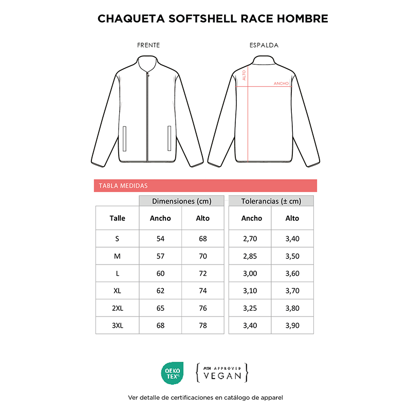 Chaqueta Softshell Race Hombre